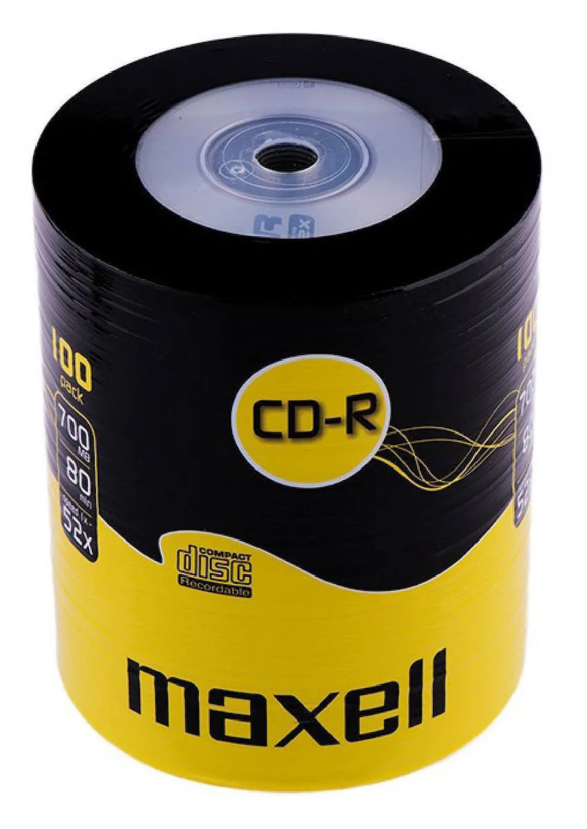 Maxell Εγγράψιμα CD-R 52x 700MB Cake Box 100τμχ 624037 Maxell Εγγράψιμα CD-R 52x 700MB Cake Box 100τμχ 624037 - Image 1