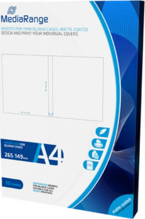 MediaRange 50 Αυτοκόλλητες Ετικέτες Α4 Ορθογώνιες MRINK122 265x183mm MediaRange 50 Αυτοκόλλητες Ετικέτες Α4 Ορθογώνιες MRINK122 265x183mm - Image 1