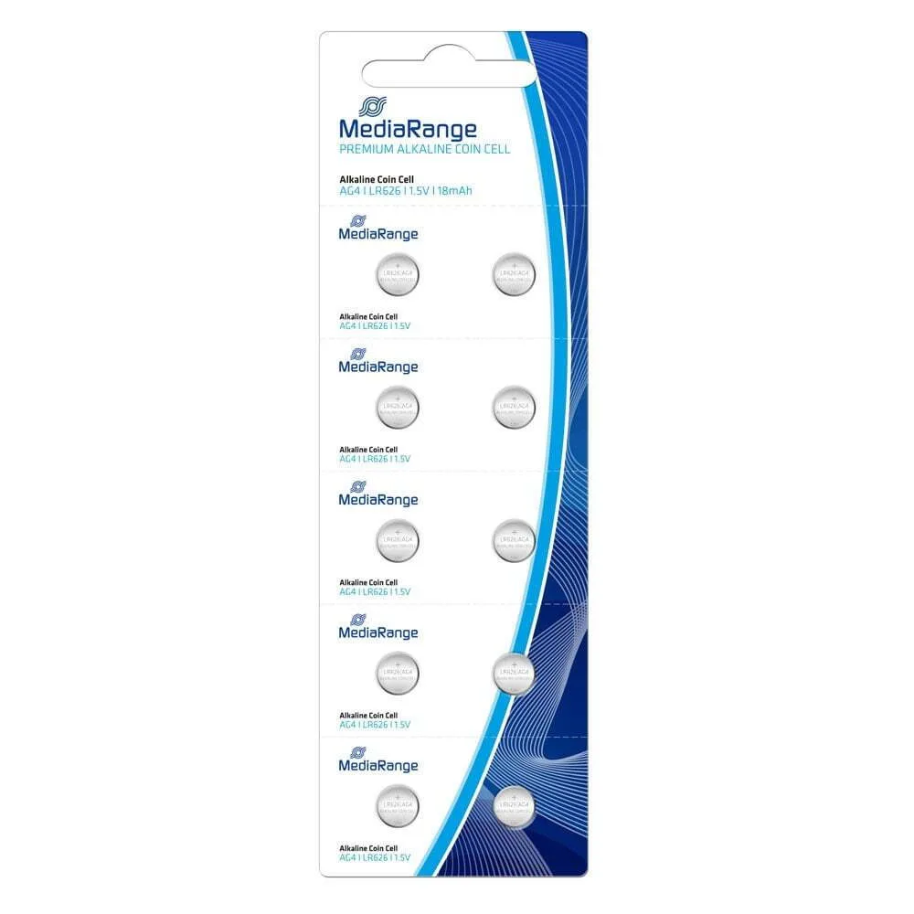 MediaRange Ag4 Αλκαλικές Μπαταρίες Ρολογιών LR66 1.5V 10τμχ MediaRange Ag4 Αλκαλικές Μπαταρίες Ρολογιών LR66 1.5V 10τμχ - Image 1