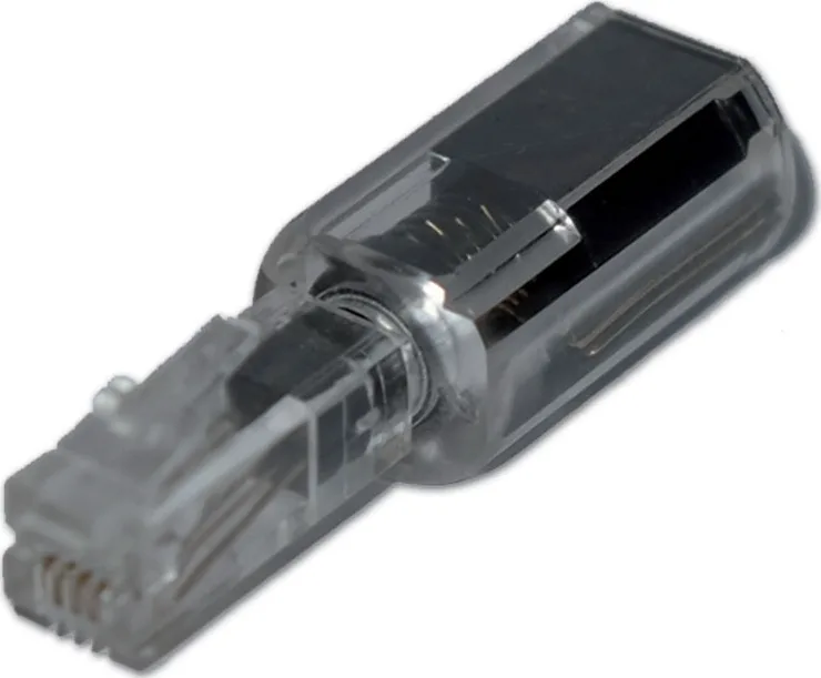 MediaRange Anti-Twist Adaptor RJ11 Μαύρο MediaRange Anti-Twist Adaptor RJ11 Μαύρο - Image 1