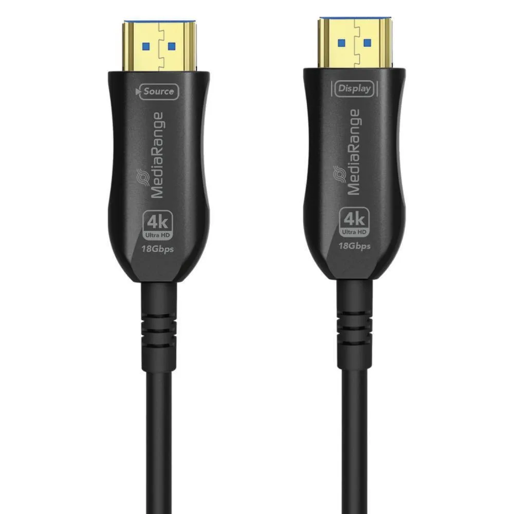 MediaRange Cable HDMI male - HDMI male 10m Μαύρο MRCS221 MediaRange Cable HDMI male - HDMI male 10m Μαύρο MRCS221 - Image 1