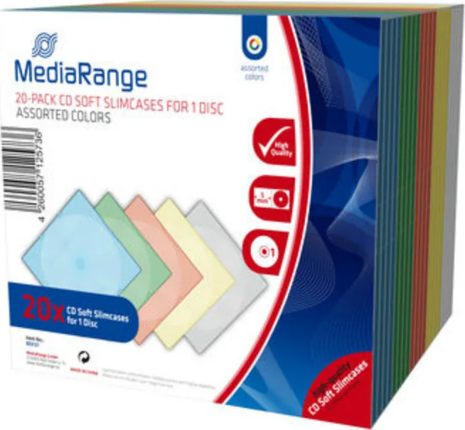 MediaRange CD Box για 1 Δίσκο με Διάφανη Πρόσοψη σε Διάφορα Χρώματα BOX37 20τμχ MediaRange CD Box για 1 Δίσκο με Διάφανη Πρόσοψη σε Διάφορα Χρώματα BOX37 20τμχ - Image 1