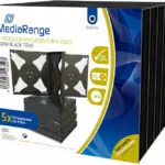 Mediarange Cd Jewelcase 4 Discs 22mm Black Pack 5 Mrbox34-4