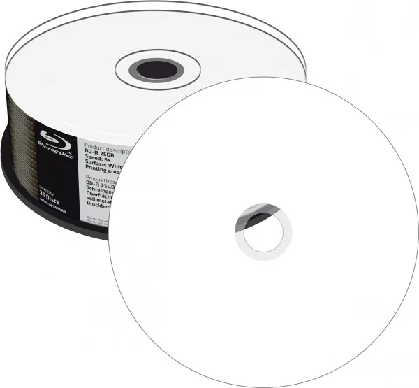 MediaRange Εγγράψιμα BD-R 6x Printable 25GB 25τμχ (MR512) MediaRange Εγγράψιμα BD-R 6x Printable 25GB 25τμχ (MR512) - Image 1