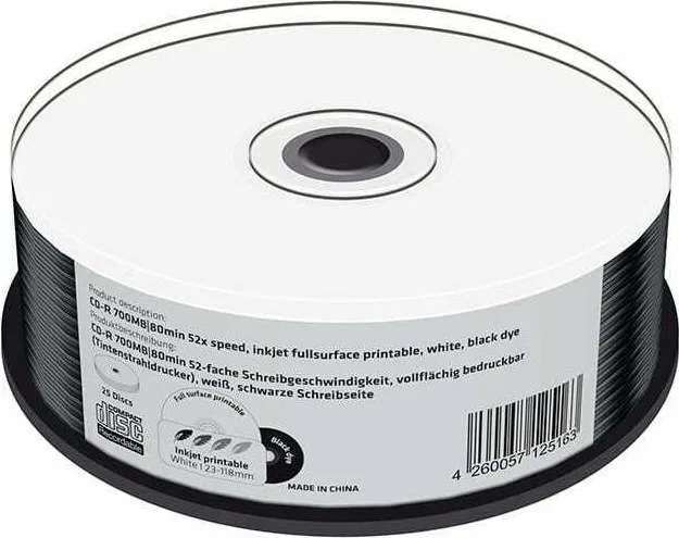MediaRange Εγγράψιμα CD-R 52x 700MB Cake Box 25τμχ MR241 MediaRange Εγγράψιμα CD-R 52x 700MB Cake Box 25τμχ MR241 - Image 1