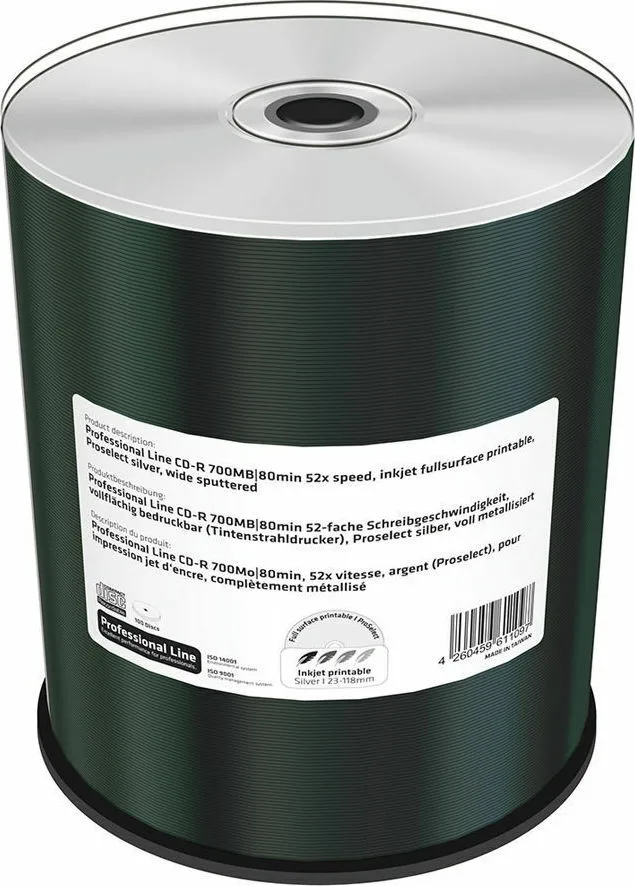 MediaRange Εγγράψιμα CD-R 52x Printable 700MB 100τμχ (MRPL502) MediaRange Εγγράψιμα CD-R 52x Printable 700MB 100τμχ (MRPL502) - Image 1