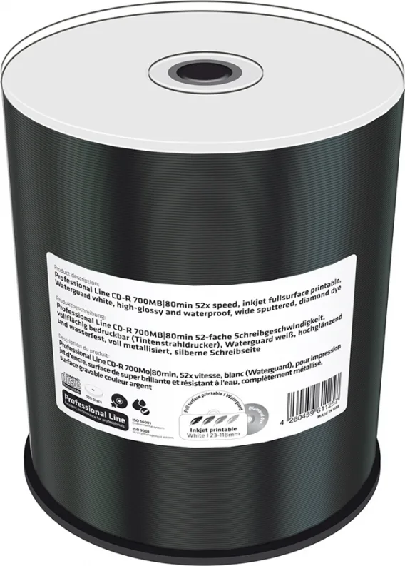 MediaRange Εγγράψιμα CD-R 52x Printable 700MB 100τμχ (MRPL514) MediaRange Εγγράψιμα CD-R 52x Printable 700MB 100τμχ (MRPL514) - Image 1