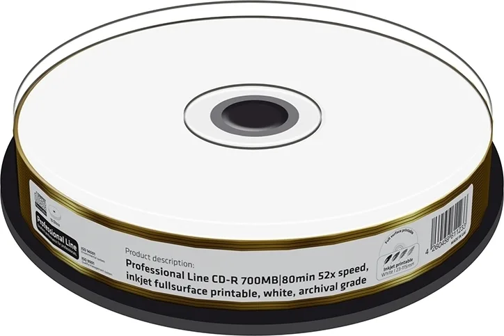 MediaRange Εγγράψιμα CD-R 52x Printable 7GB 10τμχ (MRPL511) MediaRange Εγγράψιμα CD-R 52x Printable 7GB 10τμχ (MRPL511) - Image 1