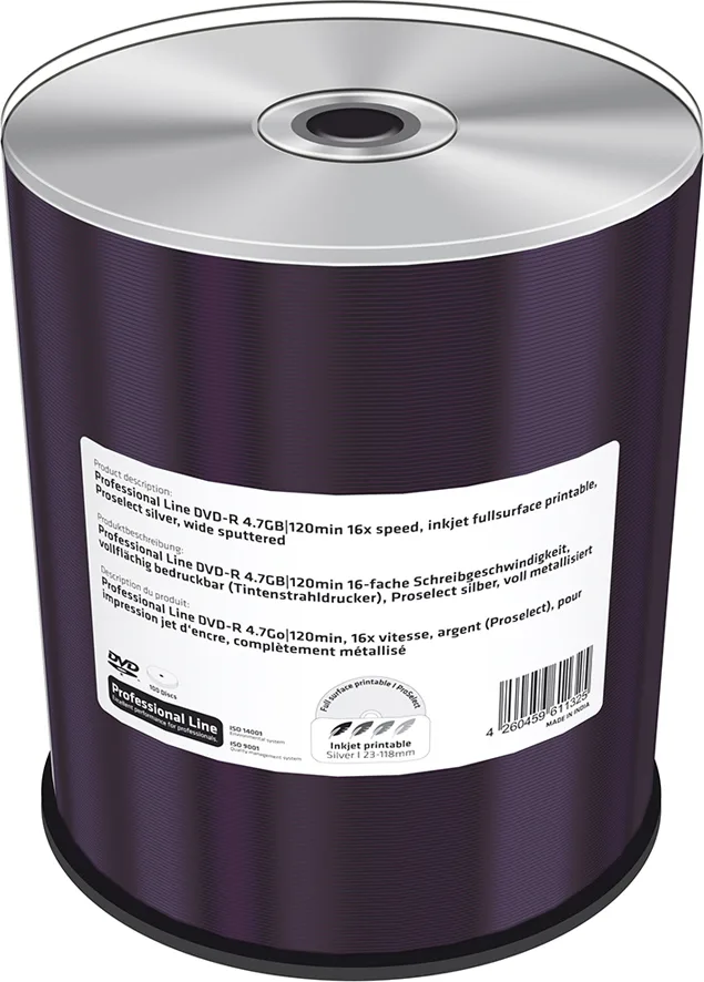 MediaRange Εγγράψιμα DVD-R 16x Printable 4.7GB 100τμχ (MRPL602) MediaRange Εγγράψιμα DVD-R 16x Printable 4.7GB 100τμχ (MRPL602) - Image 1