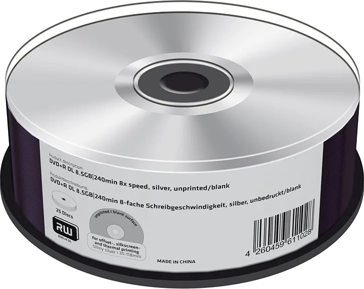 MediaRange Εγγράψιμα DVD+R 8x Dual Layer 8.5GB Cake Box 25τμχ MR476 MediaRange Εγγράψιμα DVD+R 8x Dual Layer 8.5GB Cake Box 25τμχ MR476 - Image 1