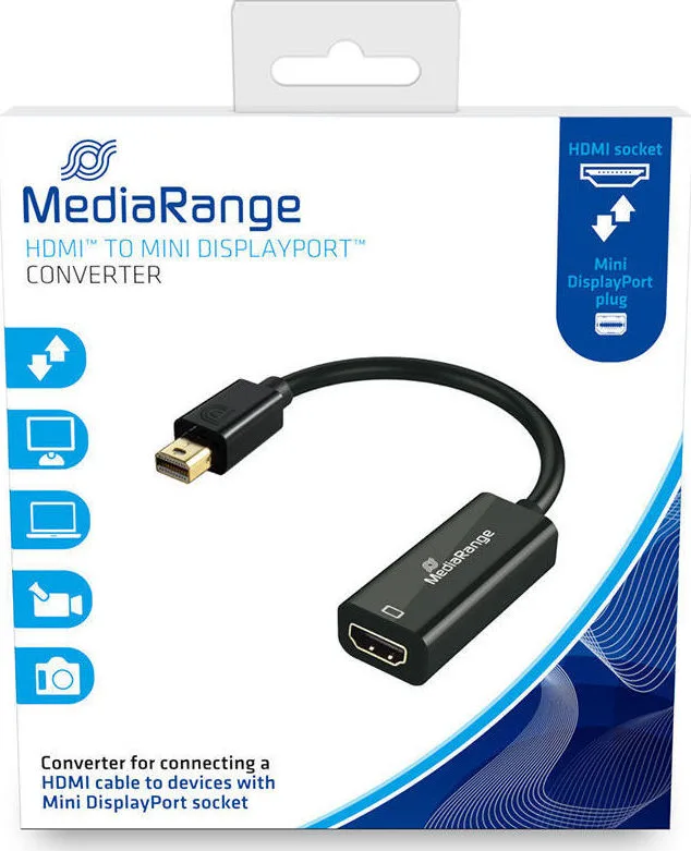 MediaRange Μετατροπέας mini DisplayPort male σε HDMI female 1τμχ MRCS176 MediaRange Μετατροπέας mini DisplayPort male σε HDMI female 1τμχ MRCS176 - Image 1