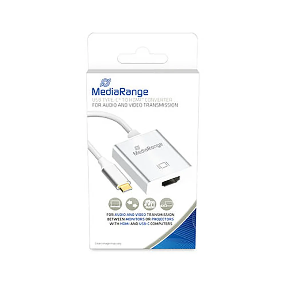MediaRange Μετατροπέας USB-C male σε HDMI female Λευκό 1τμχ MRCS194 MediaRange Μετατροπέας USB-C male σε HDMI female Λευκό 1τμχ MRCS194 - Image 1