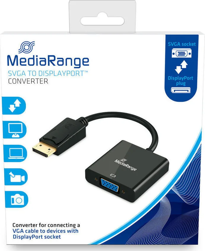 MediaRange Μετατροπέας VGA female σε DisplayPort male 1τμχ MRCS173 MediaRange Μετατροπέας VGA female σε DisplayPort male 1τμχ MRCS173 - Image 1