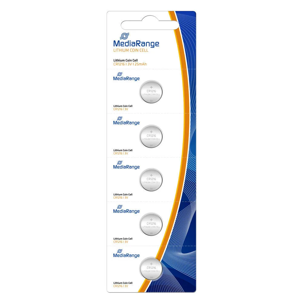 MediaRange Μπαταρίες Λιθίου Ρολογιών CR1216 3V 5τμχ MediaRange Μπαταρίες Λιθίου Ρολογιών CR1216 3V 5τμχ - Image 1