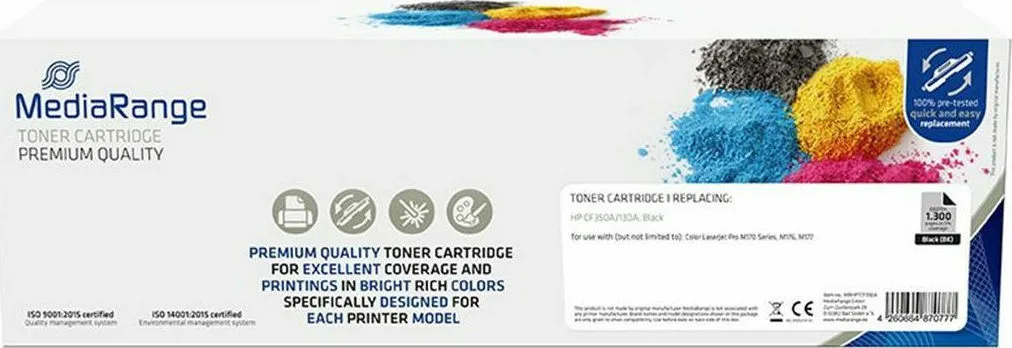 MediaRange Συμβατό Toner για Laser Εκτυπωτή HP 130A CF350A 1300 Σελίδων Μαύρο MediaRange Συμβατό Toner για Laser Εκτυπωτή HP 130A CF350A 1300 Σελίδων Μαύρο - Image 1