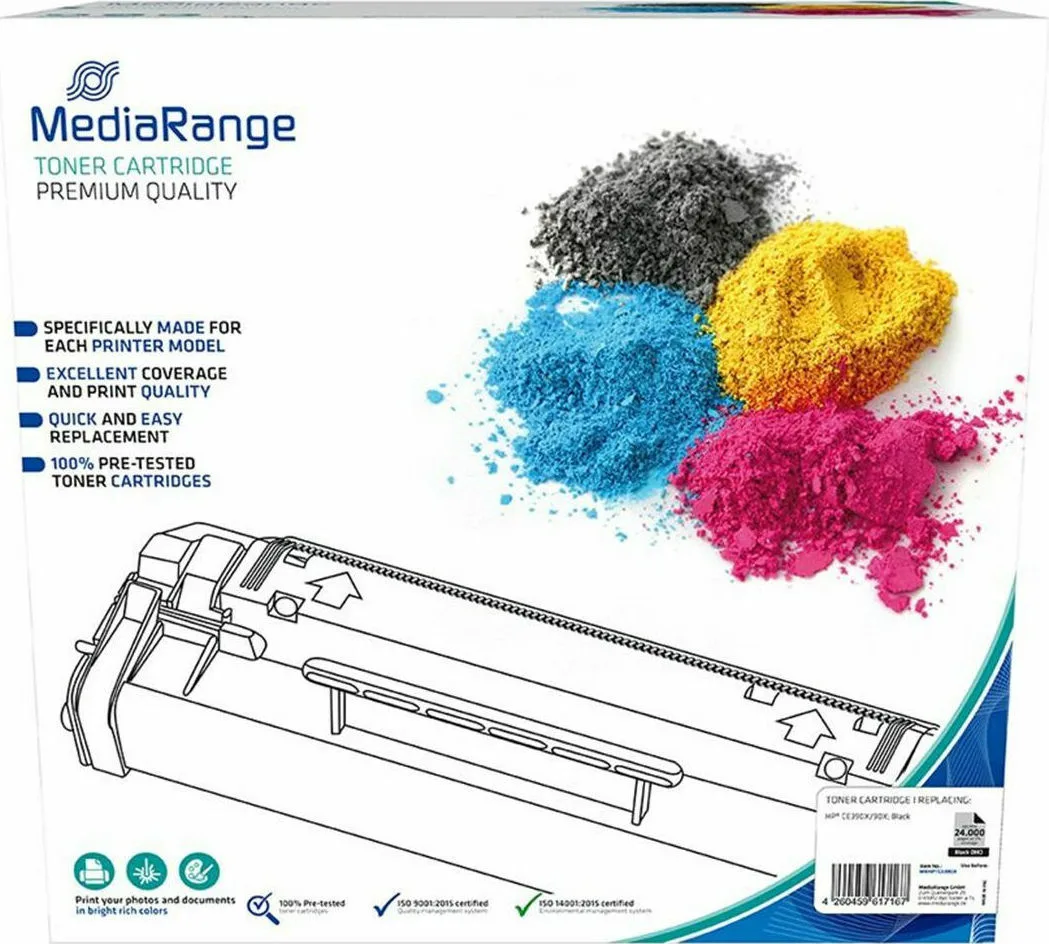 MediaRange Συμβατό Toner για Laser Εκτυπωτή HP 90X CE390X 24000 Σελίδων Μαύρο MediaRange Συμβατό Toner για Laser Εκτυπωτή HP 90X CE390X 24000 Σελίδων Μαύρο - Image 1