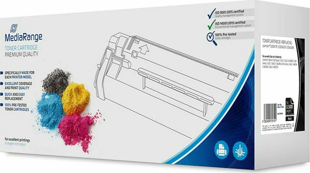MediaRange Συμβατό Toner για Laser Εκτυπωτή Lexmark E260A11E / E260A21E / E260A31E 3500 Σελίδων Μαύρο MediaRange Συμβατό Toner για Laser Εκτυπωτή Lexmark E260A11E / E260A21E / E260A31E 3500 Σελίδων Μαύρο - Image 1