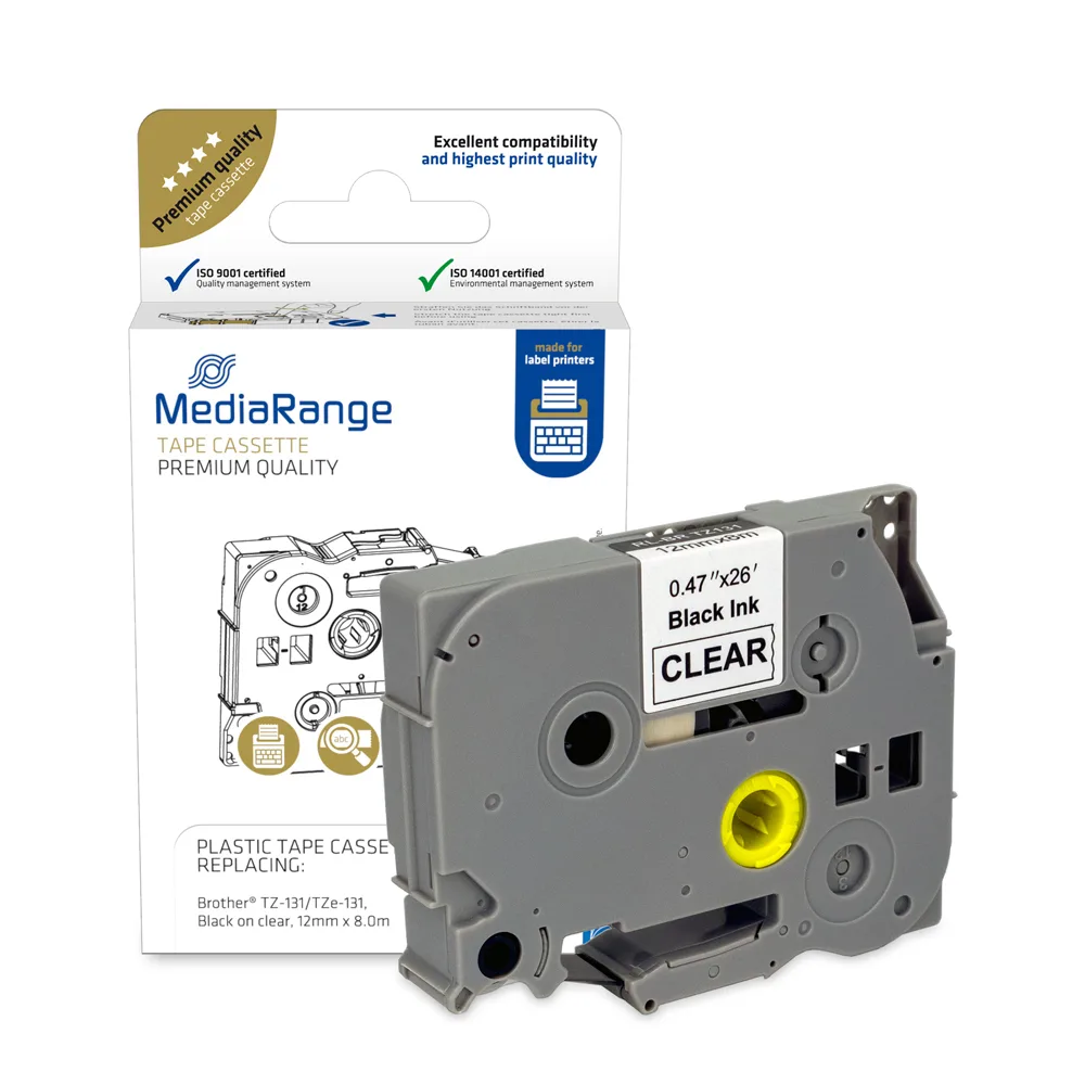 MediaRange Ταινία Ετικετογράφου 8m x 12mm σε Διάφανο Χρώμα MRBTZ131 MediaRange Ταινία Ετικετογράφου 8m x 12mm σε Διάφανο Χρώμα MRBTZ131 - Image 1