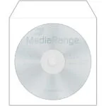 MediaRange Φάκελος για 1 Δίσκο με Διάφανη Πρόσοψη σε Λευκό Χρώμα BOX65 50τμχ
