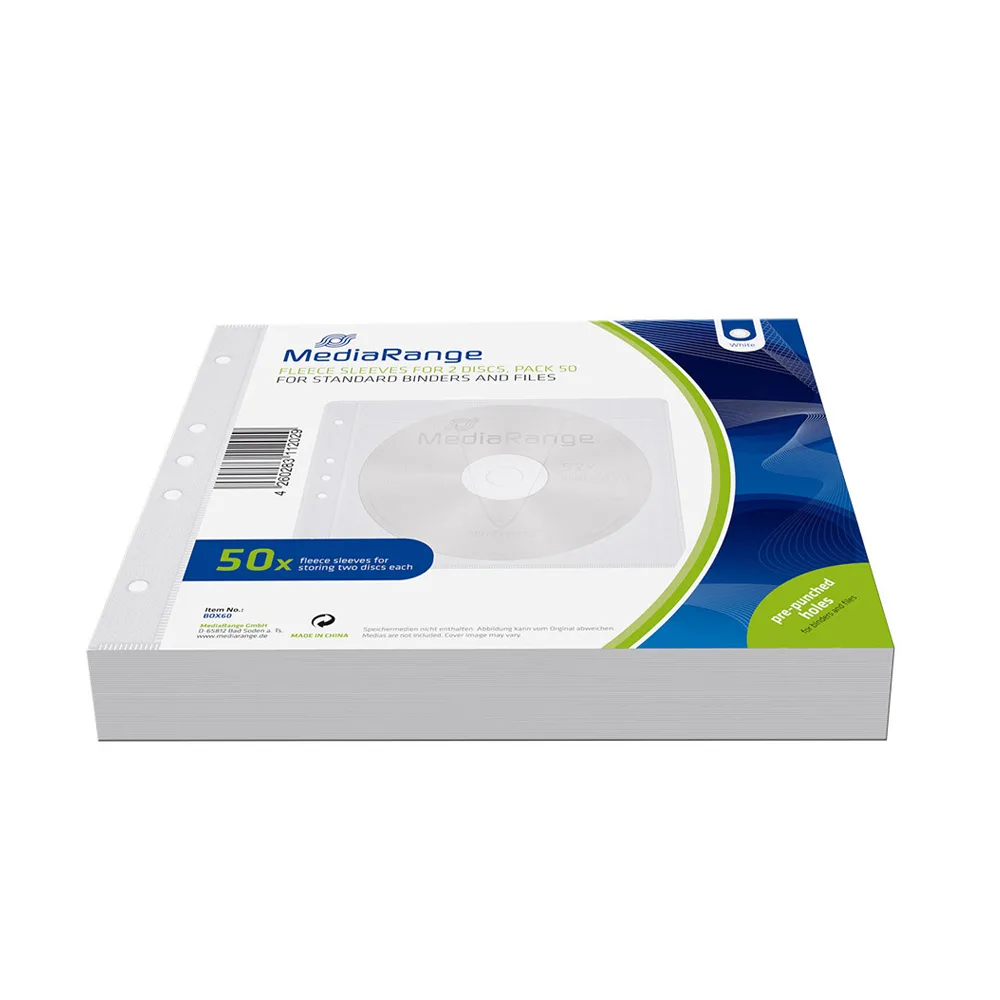 MediaRange Φάκελος για 2 Δίσκους με Διάφανη Πρόσοψη σε Λευκό Χρώμα MRBOX60 50τμχ MediaRange Φάκελος για 2 Δίσκους με Διάφανη Πρόσοψη σε Λευκό Χρώμα MRBOX60 50τμχ - Image 1