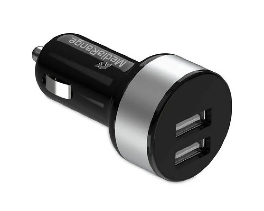 MediaRange Φορτιστής Αυτοκινήτου 17W 3.4A με Θύρες: 2xUSB Μαύρος MRMA103-02 MediaRange Φορτιστής Αυτοκινήτου 17W 3.4A με Θύρες: 2xUSB Μαύρος MRMA103-02 - Image 1