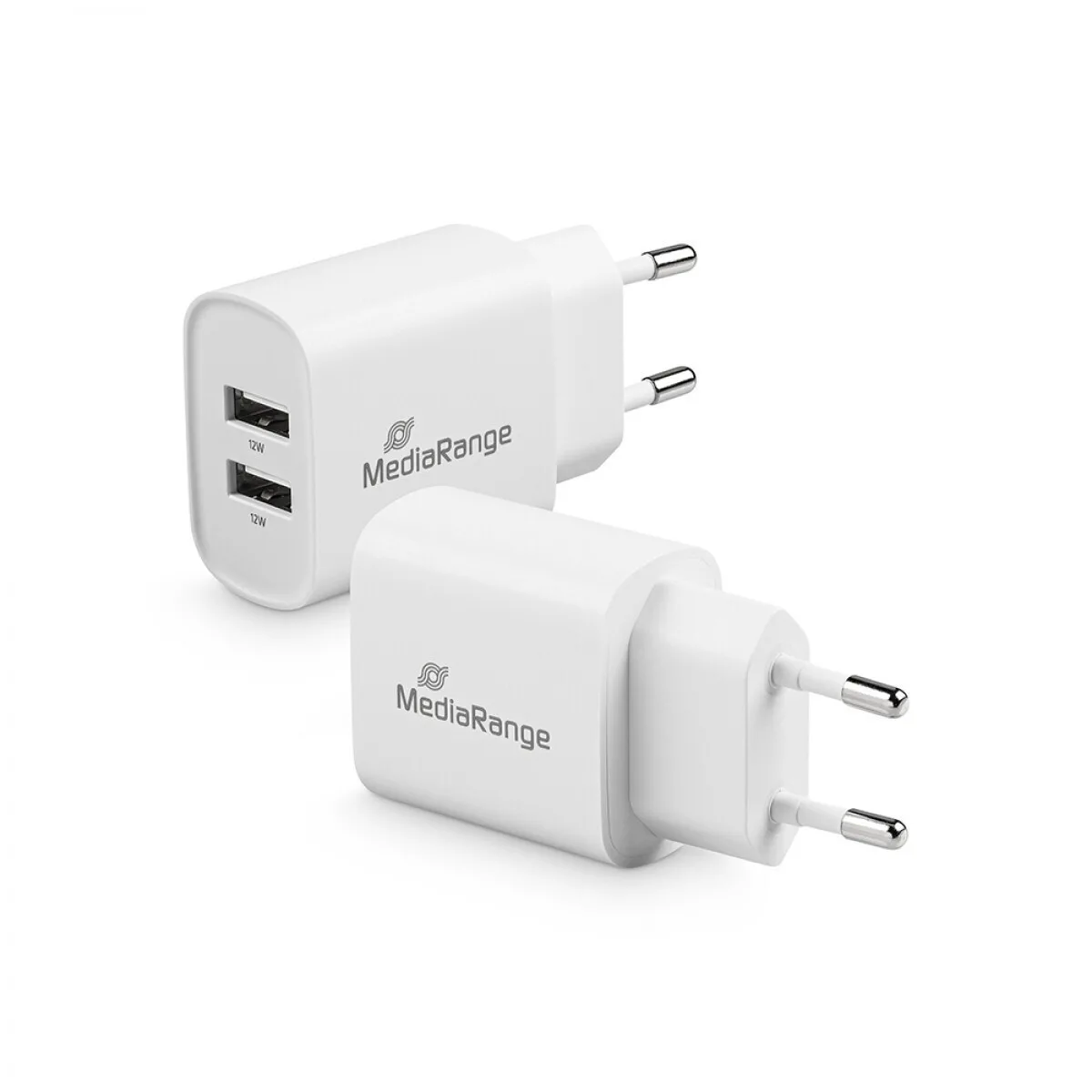 MediaRange Φορτιστής Χωρίς Καλώδιο με 2 Θύρες USB-A 12W Λευκός (MRMA114) MediaRange Φορτιστής Χωρίς Καλώδιο με 2 Θύρες USB-A 12W Λευκός (MRMA114) - Image 1