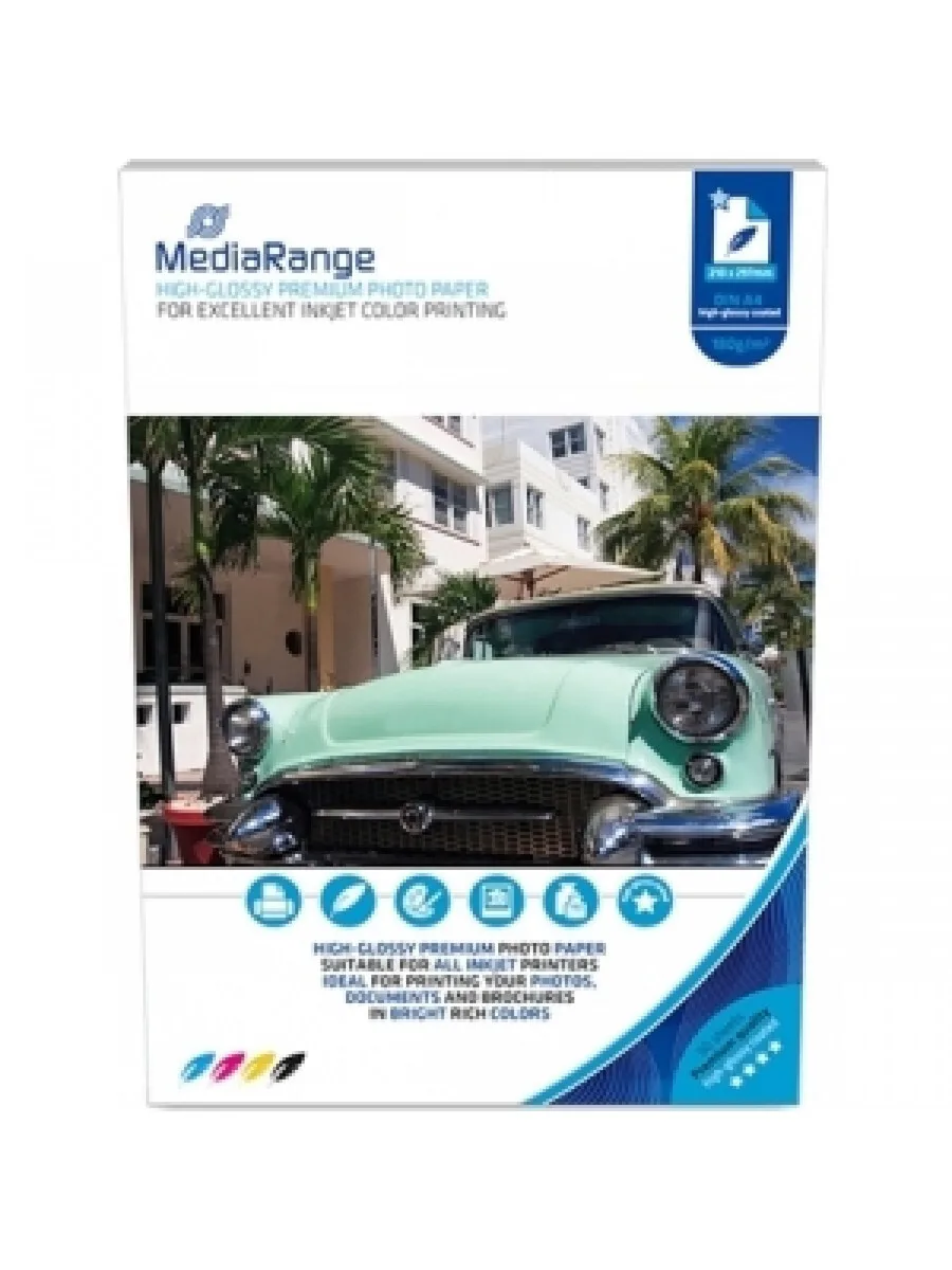 MediaRange Φωτογραφικό Χαρτί High Glossy Premium A4 (21x30) 180gr/m² για Εκτυπωτές Inkjet 50 Φύλλα (MRINK117) MediaRange Φωτογραφικό Χαρτί High Glossy Premium A4 (21x30) 180gr/m² για Εκτυπωτές Inkjet 50 Φύλλα (MRINK117) - Image 1