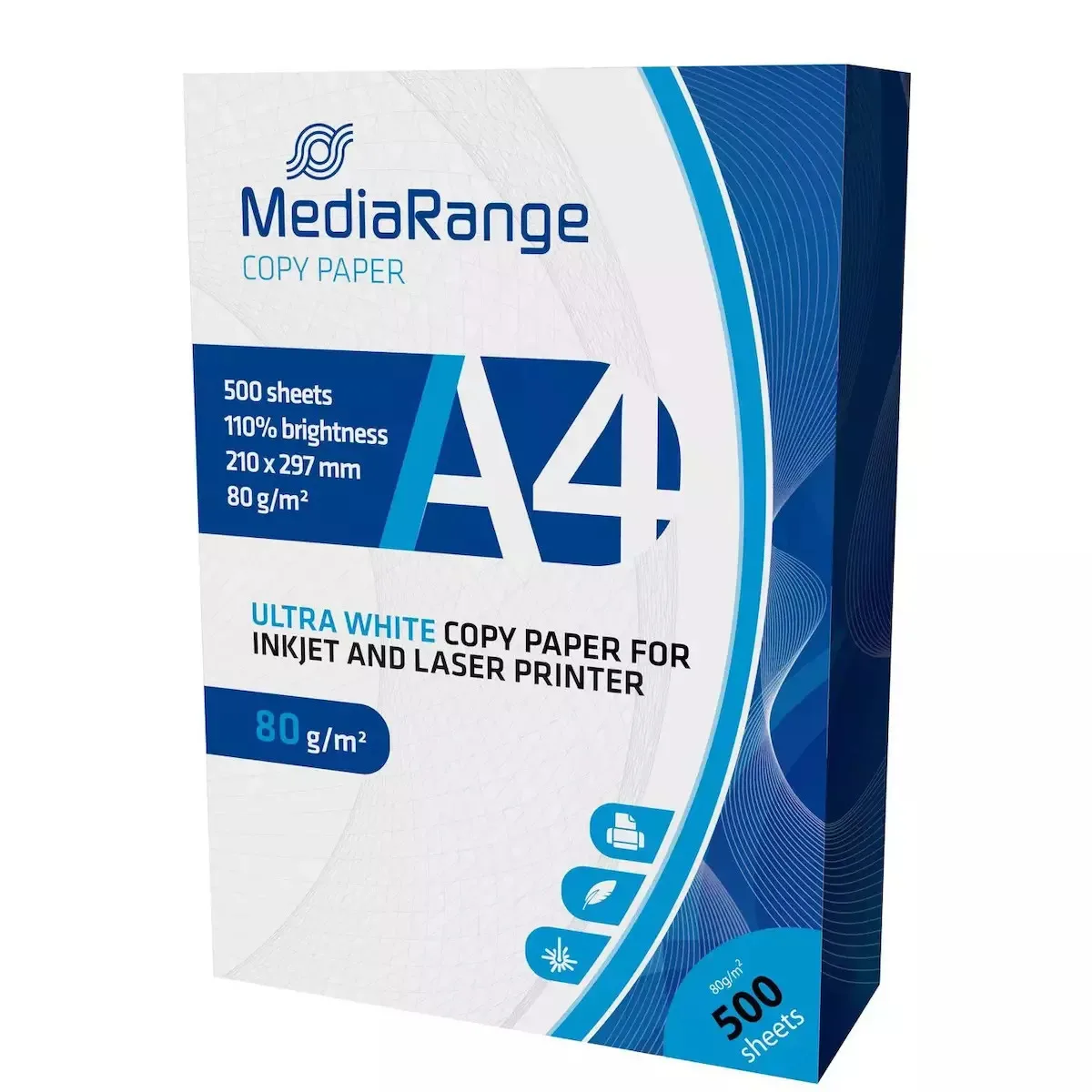 MediaRange Χαρτί Εκτύπωσης A4 80gr/m² 500 φύλλα MRINK110 MediaRange Χαρτί Εκτύπωσης A4 80gr/m² 500 φύλλα MRINK110 - Image 1