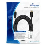 MediaRange HDMI 2.0 Premium High Speed 4K 60Hz HDR Cable HDMI male - HDMI male 5m Μαύρο MRCS211