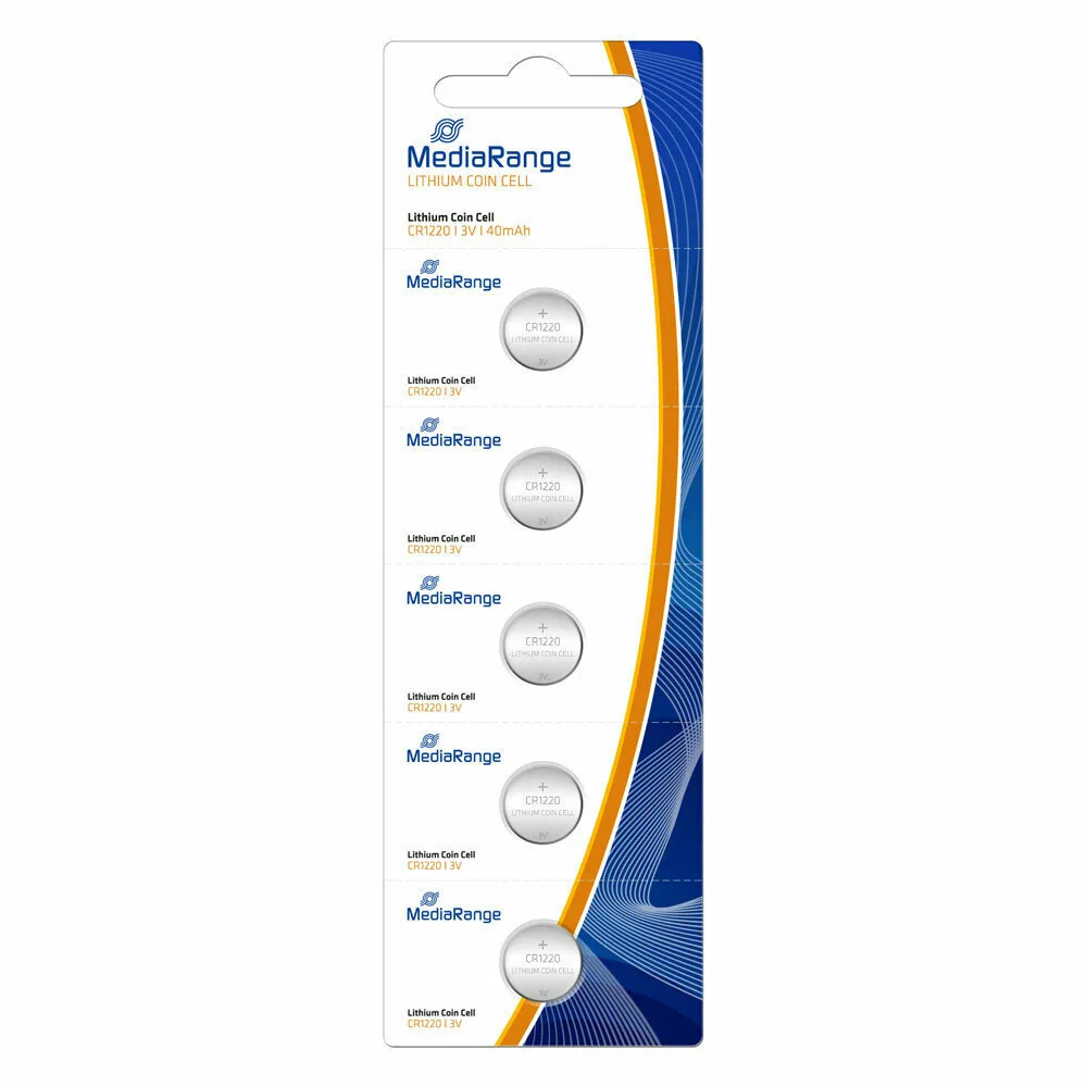 MediaRange Lithium Coin Cell Μπαταρίες CR1220 3V 5τμχ MediaRange Lithium Coin Cell Μπαταρίες CR1220 3V 5τμχ - Image 1