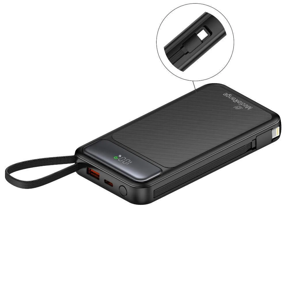 MediaRange Power Bank 10000mAh 18W με Θύρα USB-A και Θύρα USB-C Μαύρο MediaRange Power Bank 10000mAh 18W με Θύρα USB-A και Θύρα USB-C Μαύρο - Image 1