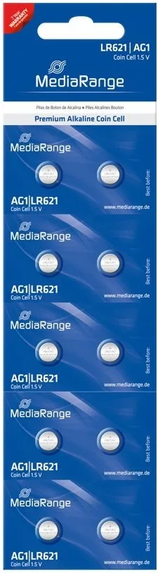 MediaRange Premium Alkaline Coin Cell AG1 Μπαταρία LR60 1.5V 1τμχ MediaRange Premium Alkaline Coin Cell AG1 Μπαταρία LR60 1.5V 1τμχ - Image 1