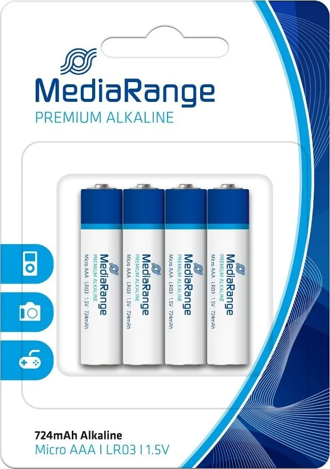 MediaRange Premium Αλκαλικές Μπαταρίες AAA 1.5V 4τμχ MRBAT101 MediaRange Premium Αλκαλικές Μπαταρίες AAA 1.5V 4τμχ MRBAT101 - Image 1
