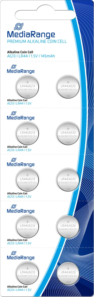 MediaRange Premium Αλκαλικές Μπαταρίες Ρολογιών LR44 10τμχ MediaRange Premium Αλκαλικές Μπαταρίες Ρολογιών LR44 10τμχ - Image 1
