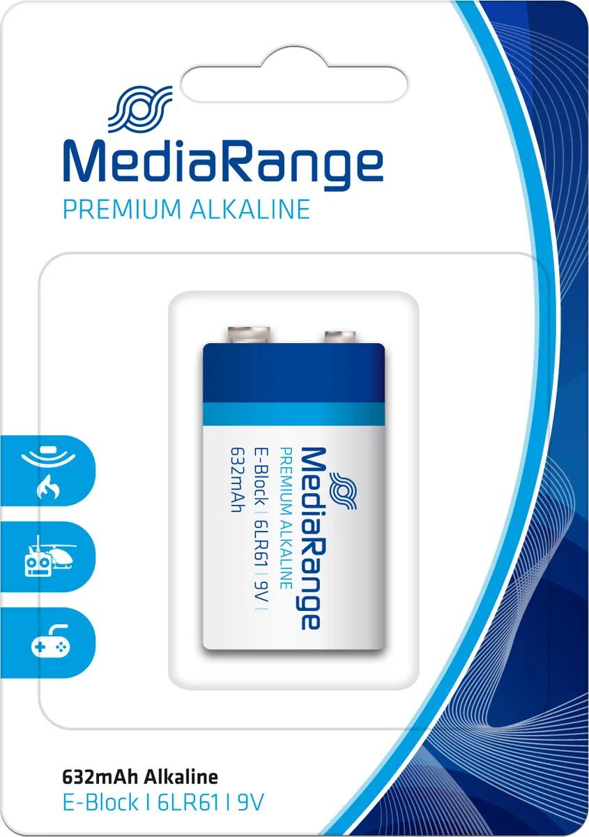 MediaRange Premium Αλκαλική Μπαταρία 9V 1τμχ MRBAT107 MediaRange Premium Αλκαλική Μπαταρία 9V 1τμχ MRBAT107 - Image 1