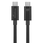 MediaRange USB 3.0 Cable USB-C male - USB-C 60W Μαύρο 1.2m MRCS213