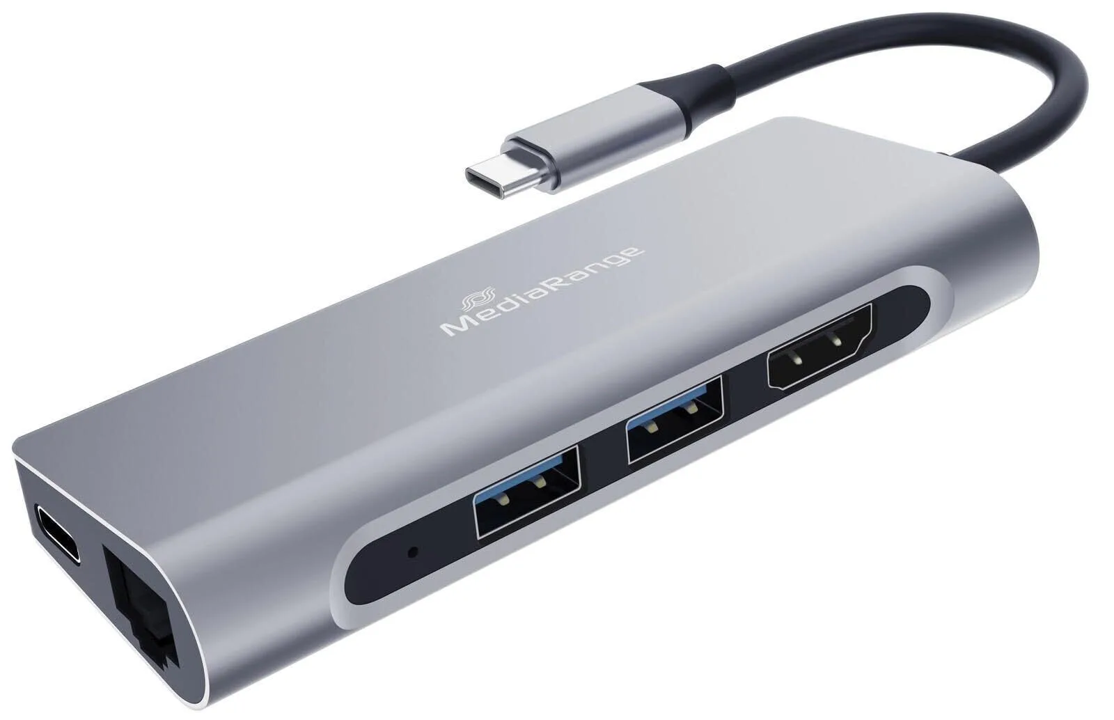 MediaRange USB-C Docking Station με HDMI 4K PD Ethernet Ασημί (MRCS510) MediaRange USB-C Docking Station με HDMI 4K PD Ethernet Ασημί (MRCS510) - Image 1