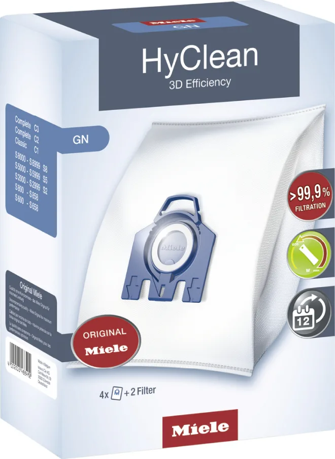 Miele GN HyClean 3D 233016 9917730 Σακούλες Σκούπας 4τμχ Συμβατή με Σκούπα Miele Miele GN HyClean 3D 233016 9917730 Σακούλες Σκούπας 4τμχ Συμβατή με Σκούπα Miele - Image 1