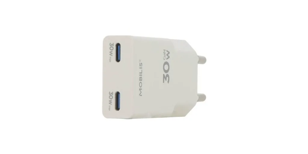 Mobilis Φορτιστής Χωρίς Καλώδιο με 2 Θύρες USB-C 30W Power Delivery Λευκός (Energia) Mobilis Φορτιστής Χωρίς Καλώδιο με 2 Θύρες USB-C 30W Power Delivery Λευκός (Energia) - Image 1