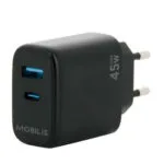 Mobilis Φορτιστής Χωρίς Καλώδιο με Θύρα USB-A και 2 Θύρες USB-C 65W Μαύρος