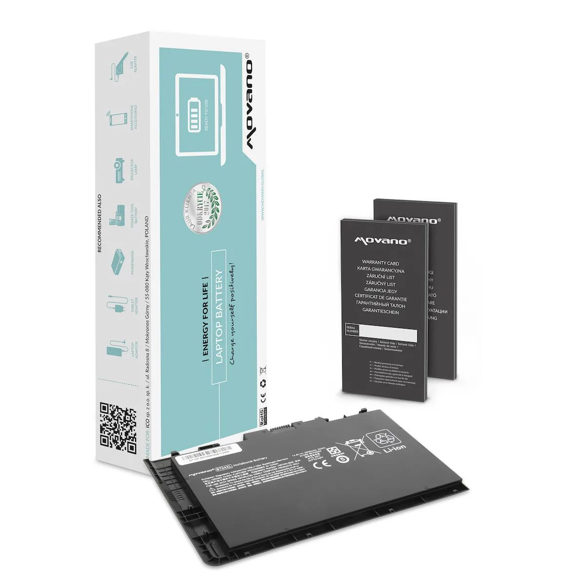 Movano Συμβατή Μπαταρία για HP EliteBook HP EliteBook Folio 9470m. με 3500mAh (BT/HP-9470M) Movano Συμβατή Μπαταρία για HP EliteBook HP EliteBook Folio 9470m. με 3500mAh (BT/HP-9470M) - Image 1