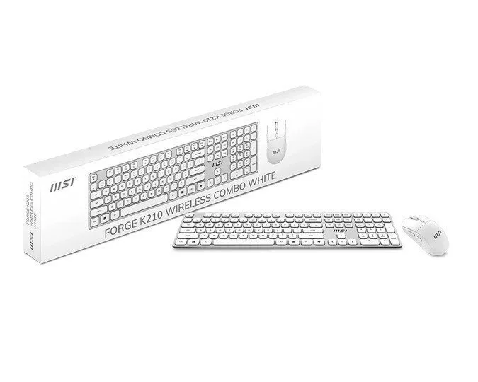 MSI Forge K210 Ασύρματο Σετ Πληκτρολόγιο & Ποντίκι Αγγλικό US Λευκό MSI Forge K210 Ασύρματο Σετ Πληκτρολόγιο & Ποντίκι Αγγλικό US Λευκό - Image 1