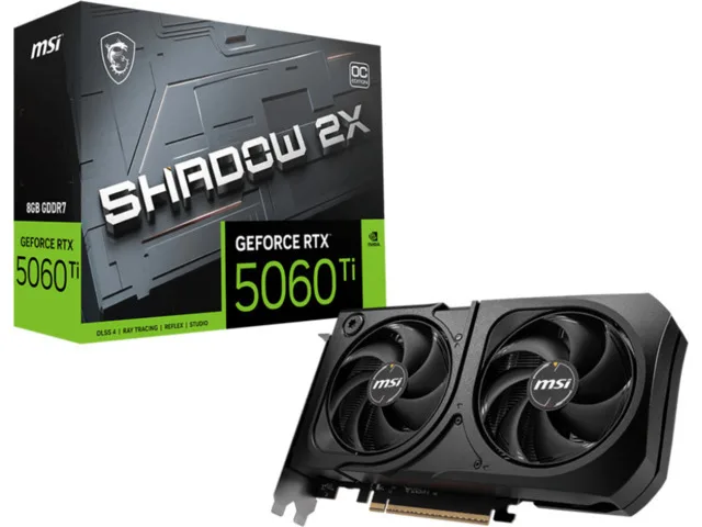 MSI GeForce RTX 5060 Ti 8GB GDDR7 SHADOW 2X OC PLUS Κάρτα Γραφικών 912-V536-003 MSI GeForce RTX 5060 Ti 8GB GDDR7 SHADOW 2X OC PLUS Κάρτα Γραφικών 912-V536-003 - Image 1