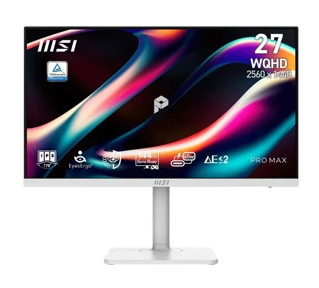 MSI PRO MAX 271QPHW E14 IPS HDR Gaming Monitor 27" QHD 2560x1440 144Hz με Χρόνο Απόκρισης 4ms GTG Λευκό MSI PRO MAX 271QPHW E14 IPS HDR Gaming Monitor 27" QHD 2560x1440 144Hz με Χρόνο Απόκρισης 4ms GTG Λευκό - Image 1