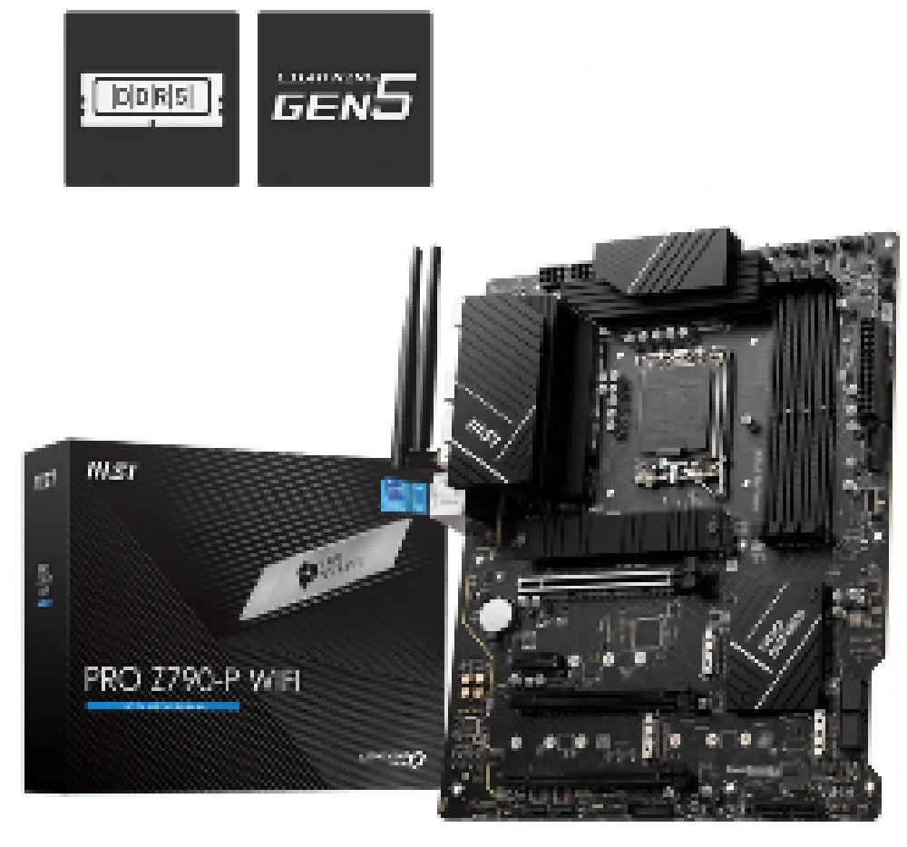 MSI PRO Z790-P WIFI Motherboard ATX με Intel 1700 Socket 7E06-001R MSI PRO Z790-P WIFI Motherboard ATX με Intel 1700 Socket 7E06-001R - Image 1