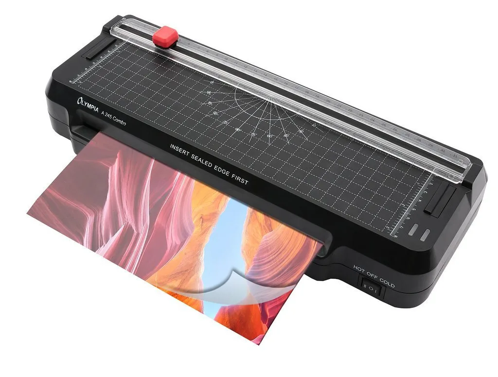 Olympia Πλαστικοποιητής Combo Επιτραπέζιος για A4 125 microns με Κόφτη 3170 Olympia Πλαστικοποιητής Combo Επιτραπέζιος για A4 125 microns με Κόφτη 3170 - Image 1