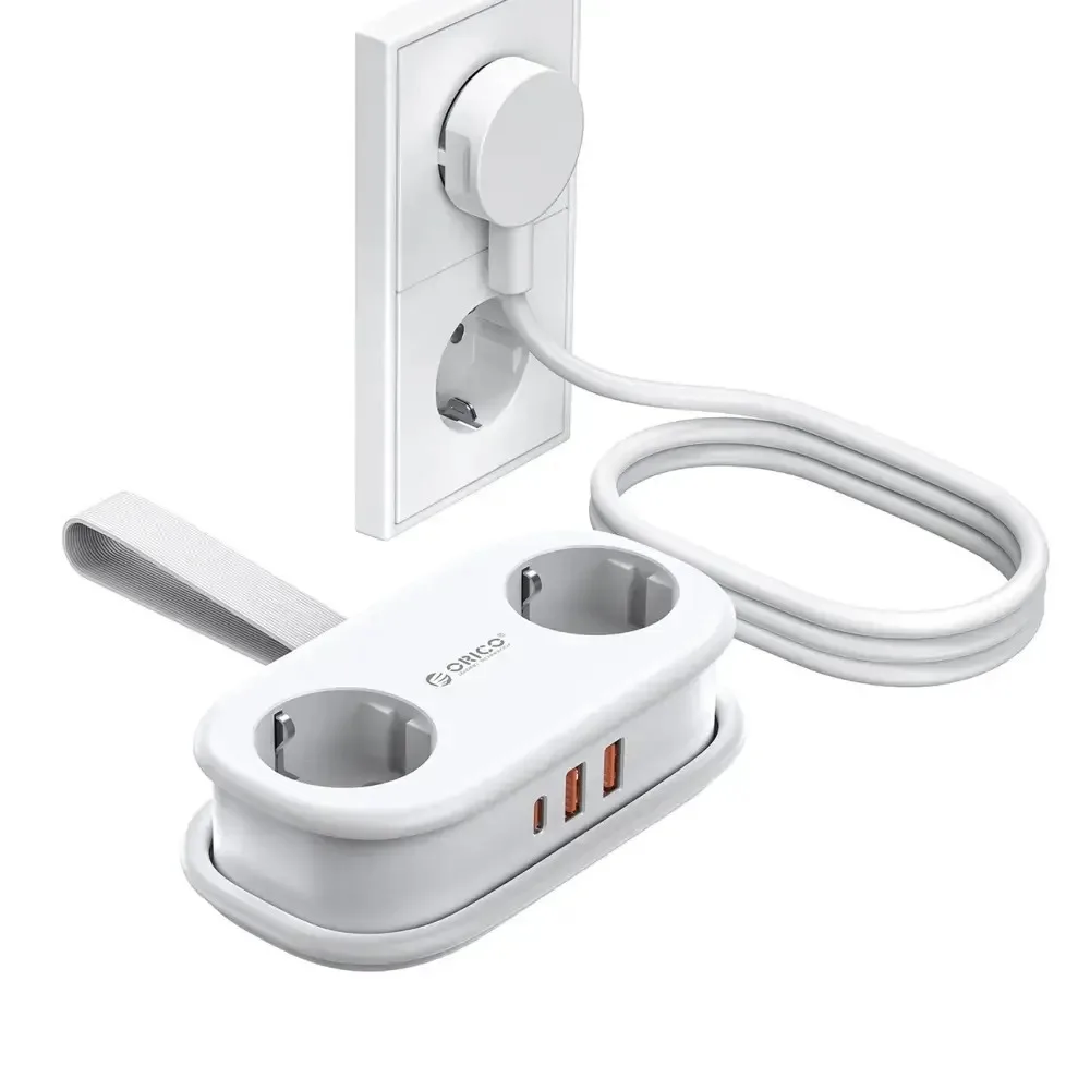 Orico Πολύπριζο Aσφαλείας 2 Θέσεων με 2 USB-A, 1 USB-C και Καλώδιο 1.1m Orico Πολύπριζο Aσφαλείας 2 Θέσεων με 2 USB-A, 1 USB-C και Καλώδιο 1.1m - Image 1