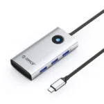 Orico PW11 6in1 USB-C Docking Station με HDMI 4K PD Ασημί