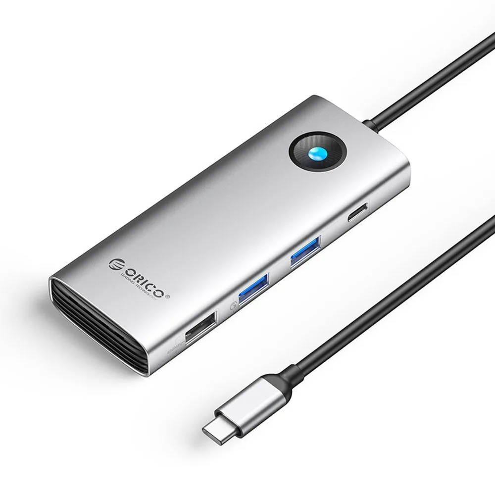 Orico PW11 8in1 USB-C Docking Station με HDMI 4K PD Ethernet Ασημί Orico PW11 8in1 USB-C Docking Station με HDMI 4K PD Ethernet Ασημί - Image 1