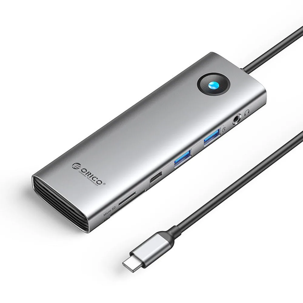 Orico PW11 9in1 USB-C Docking Station με HDMI 4K PD Ethernet Γκρι Orico PW11 9in1 USB-C Docking Station με HDMI 4K PD Ethernet Γκρι - Image 1